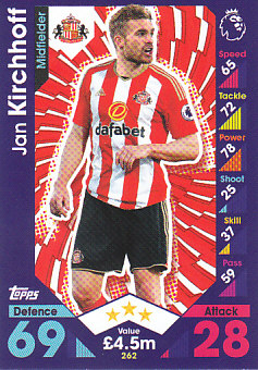 Jan Kirchhoff Sunderland 2016/17 Topps Match Attax #262